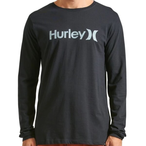 CAMISETA HURLEY MANGA LONGA  OEO SOLID PRETO