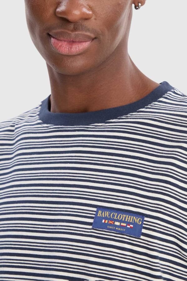 CAMISETA BAW REGULAR STRIPES CLASSY - BRANZO/AZUL - Imagem 2