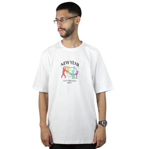 CAMISETA BAW REGULAR NEW YEAR OLD FRIEND - BRANCO