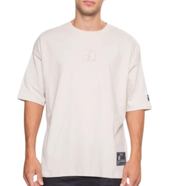 CAMISETA STARTER OVERSIZED ESTAMPADA - BEGE