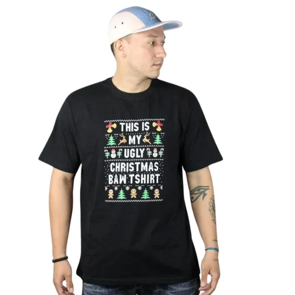 CAMISETA BAW REGULAR UGLY CHRISTMAS - PRETO