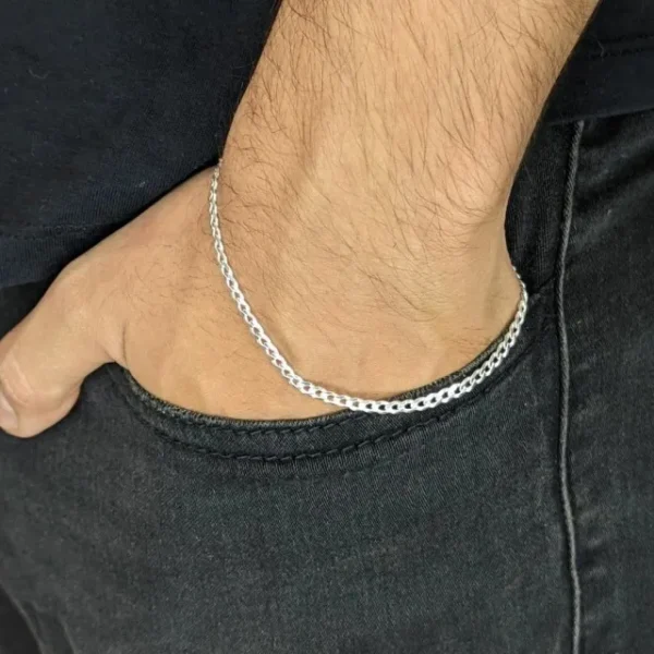 PULSEIRA GRUMET 3MM 21CM - PRATA 925 LEGÍTIMA - Imagem 2