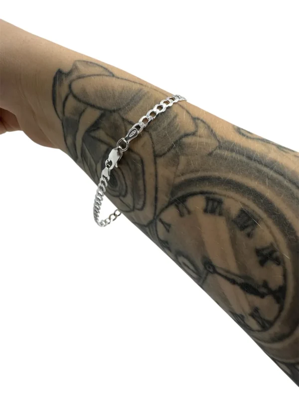 PULSEIRA GRUMET 4,5MM 21CM - PRATA 925 LEGÍTIMA