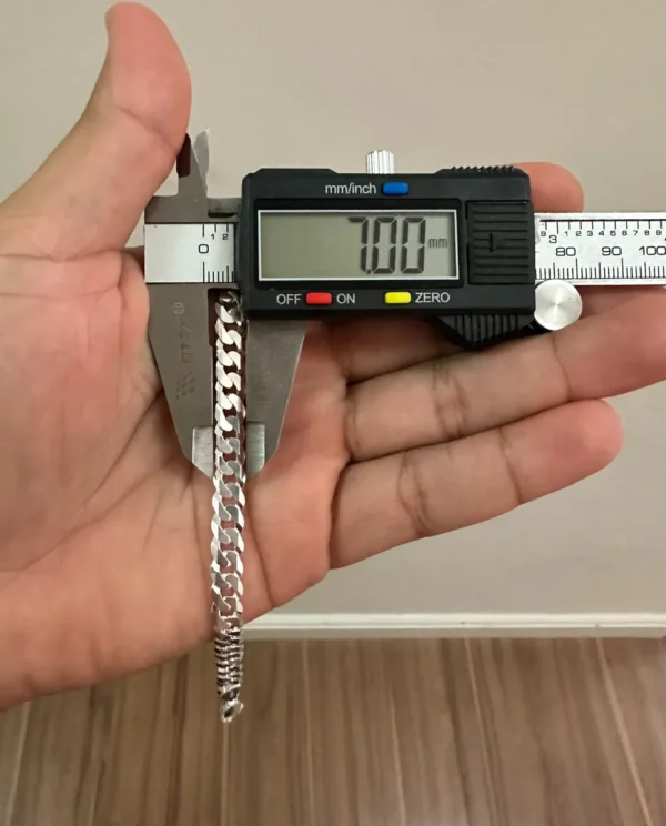 PULSEIRA GRUMET 7MM 21CM - PRATA 925 LEGÍTIMA - Imagem 4