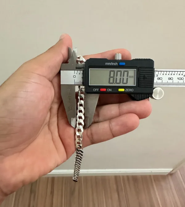 PULSEIRA GRUMET 8MM 21CM - PRATA 925 LEGÍTIMA - Imagem 4