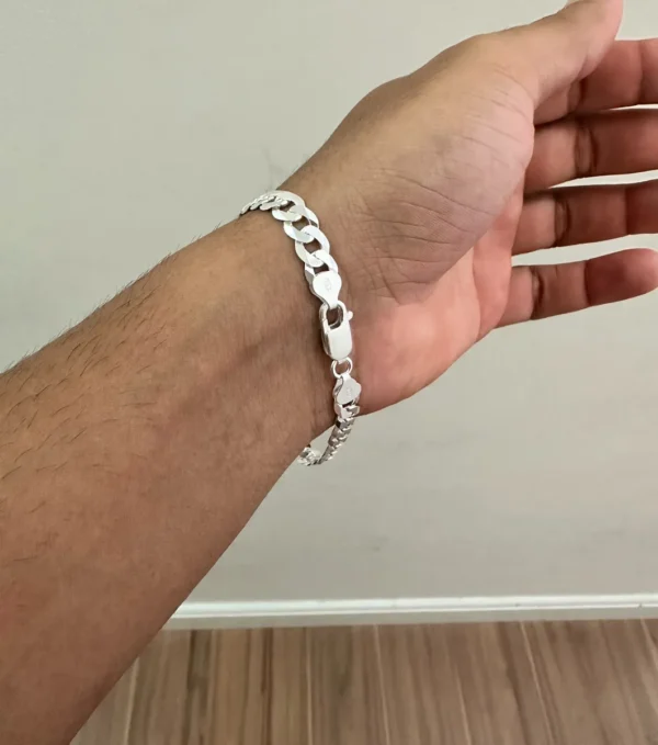 PULSEIRA GRUMET 8MM 21CM - PRATA 925 LEGÍTIMA - Imagem 2