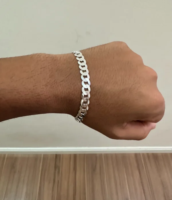 PULSEIRA GRUMET 8MM 21CM - PRATA 925 LEGÍTIMA - Imagem 3
