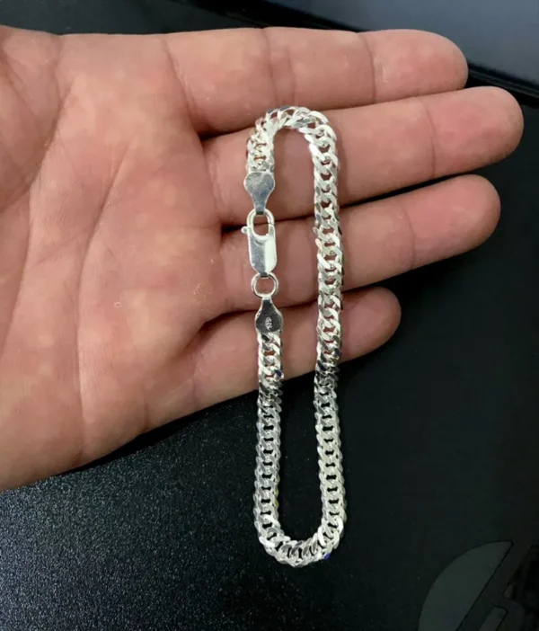 PULSEIRA GRUMET DUPLO 6MM 21CM - PRATA 925 LEGÍTIMA - Imagem 2