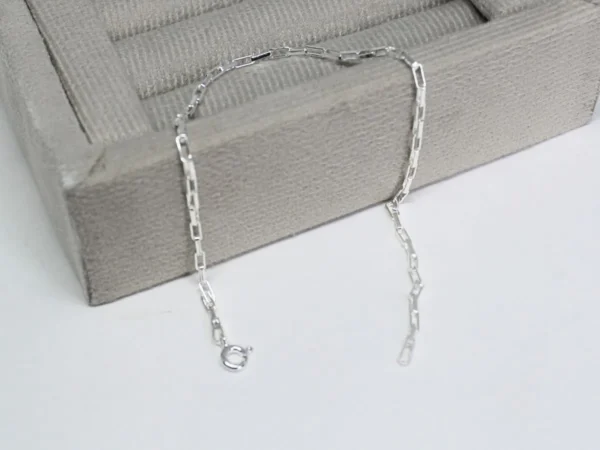 PULSEIRA CADEADO 2MM 21CM - PRATA 925 LEGÍTIMA - Imagem 4
