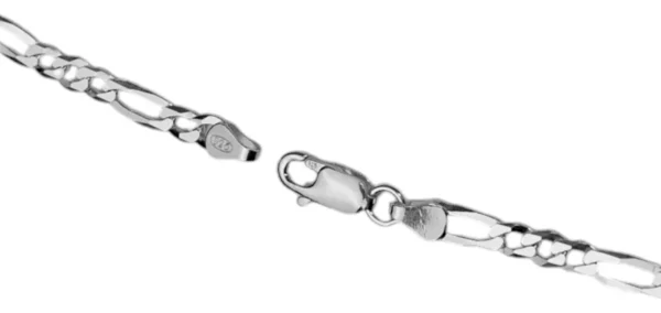 PULSEIRA 3X1 FÍGARO 4MM 21CM - PRATA 925 LEGÍTIMA - Imagem 2