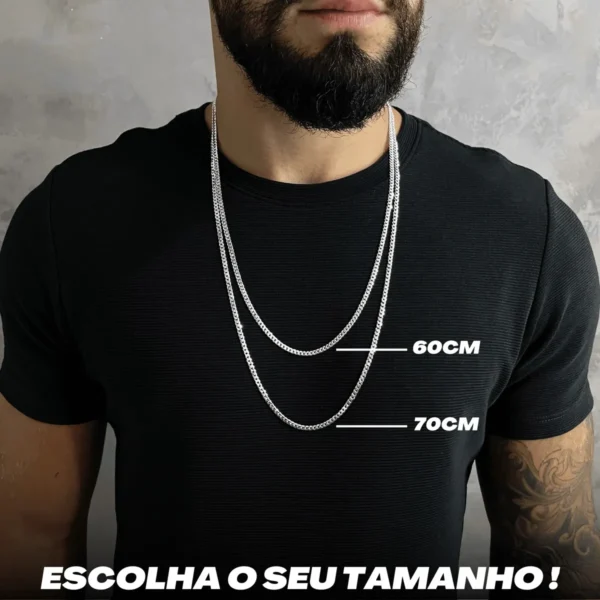 CORRENTE GRUMET 3MM 60CM - PRATA 925 LEGÍTIMA - Imagem 4