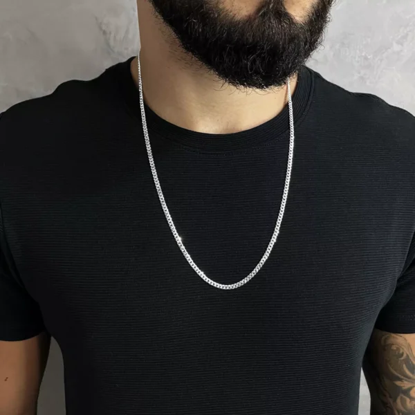 CORRENTE GRUMET 3MM 60CM - PRATA 925 LEGÍTIMA - Imagem 3