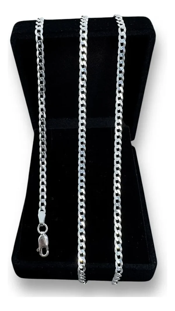 KIT GRUMET 3MM CORRENTE 70CM + PULSEIRA 21CM - PRATA 925 LEGÍTIMA