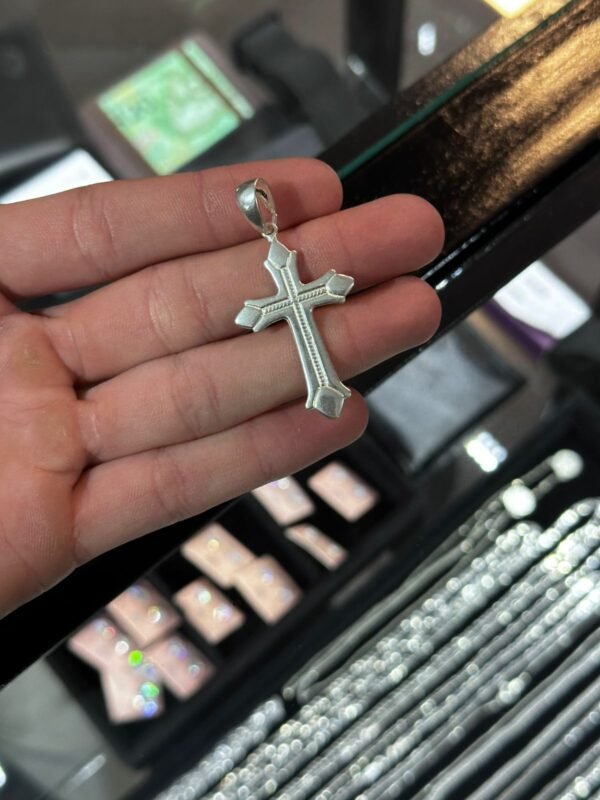 PINGENTE CRUCIFIXO PONTA - PRATA 925 LEGÍTIMA - Imagem 2